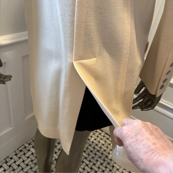 SONIA RYKIEL PARIS COAT Jacket CREAM Off WHITE 42/12 Turn Key Lock Silver button - Picture 12 of 15
